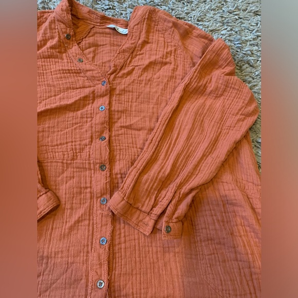 Caffe Marrakesh, size 2x, orange long sleeve - Picture 2 of 3